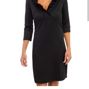 Elegant Black Dress with 3/4 Sleeves